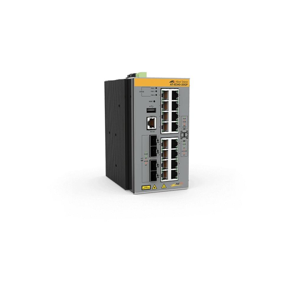 Allied Telesis - AT-IE340-20GP-80 Gestionado L3 Gigabit Ethernet (10/100/1000) Energía sobre Ethernet (PoE) Gris