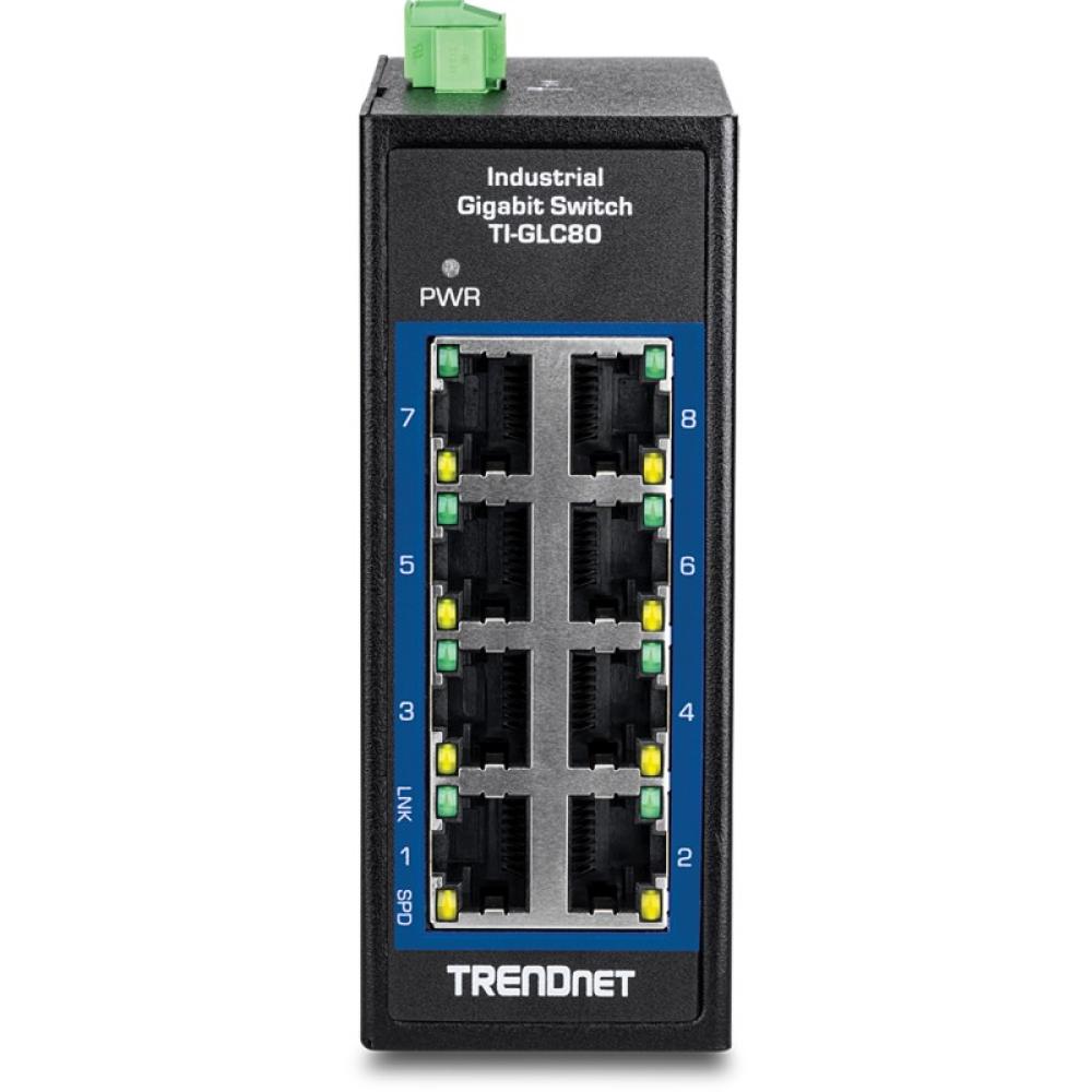 Trendnet - TI-GLC80 switch No administrado Gigabit Ethernet (10/100/1000) Negro