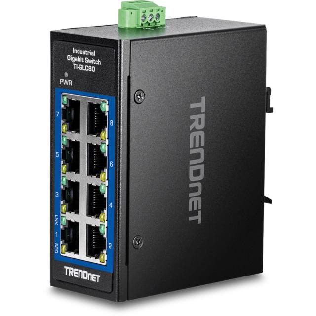 Trendnet - TI-GLC80 switch No administrado Gigabit Ethernet (10/100/1000) Negro