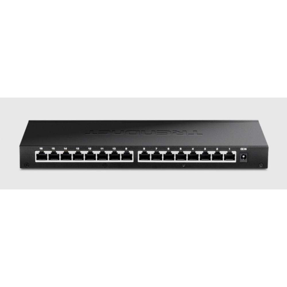 Trendnet - TEG-S3160 switch No administrado 2.5G Ethernet (100/1000/2500) Escritorio Negro