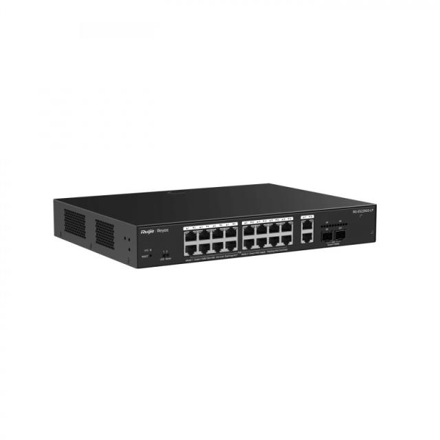 Ruijie Networks - RG-ES220GS-LP switch Gestionado L2 Gigabit Ethernet (10/100/1000) Energía sobre Ethernet (PoE) Escritorio Negr