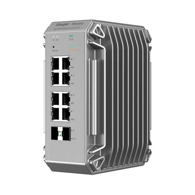 Ruijie Networks - RG-NIS3100-8GT2SFP-HP switch Gestionado L2 Gigabit Ethernet (10/100/1000) Energía sobre Ethernet (PoE) Gris