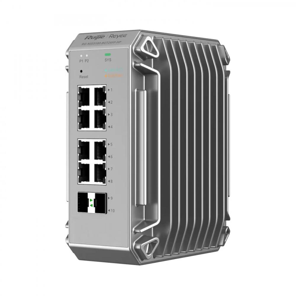 Ruijie Networks - RG-NIS3100-8GT2SFP-HP switch Gestionado L2 Gigabit Ethernet (10/100/1000) Energía sobre Ethernet (PoE) Gris