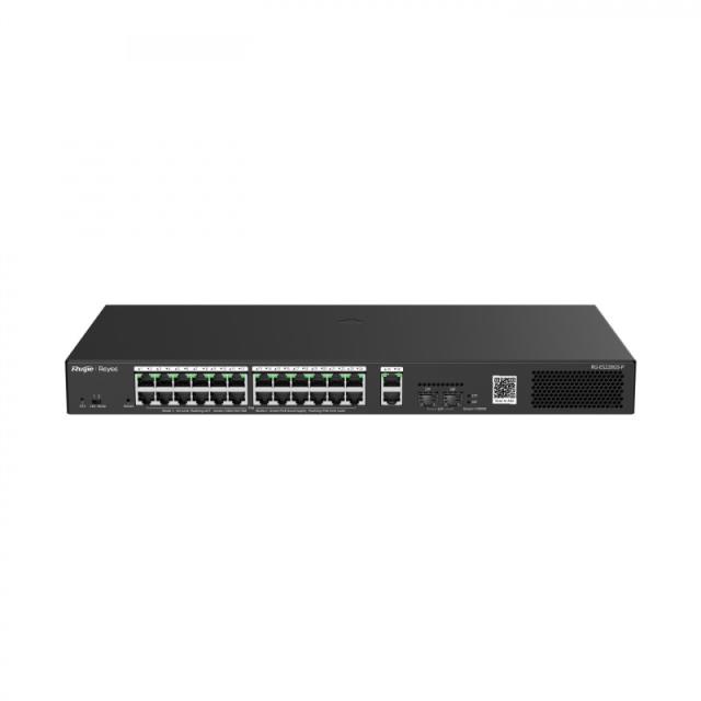 Ruijie Networks - RG-ES228GS-P switch Gestionado Gigabit Ethernet (10/100/1000) Energía sobre Ethernet (PoE) Negro