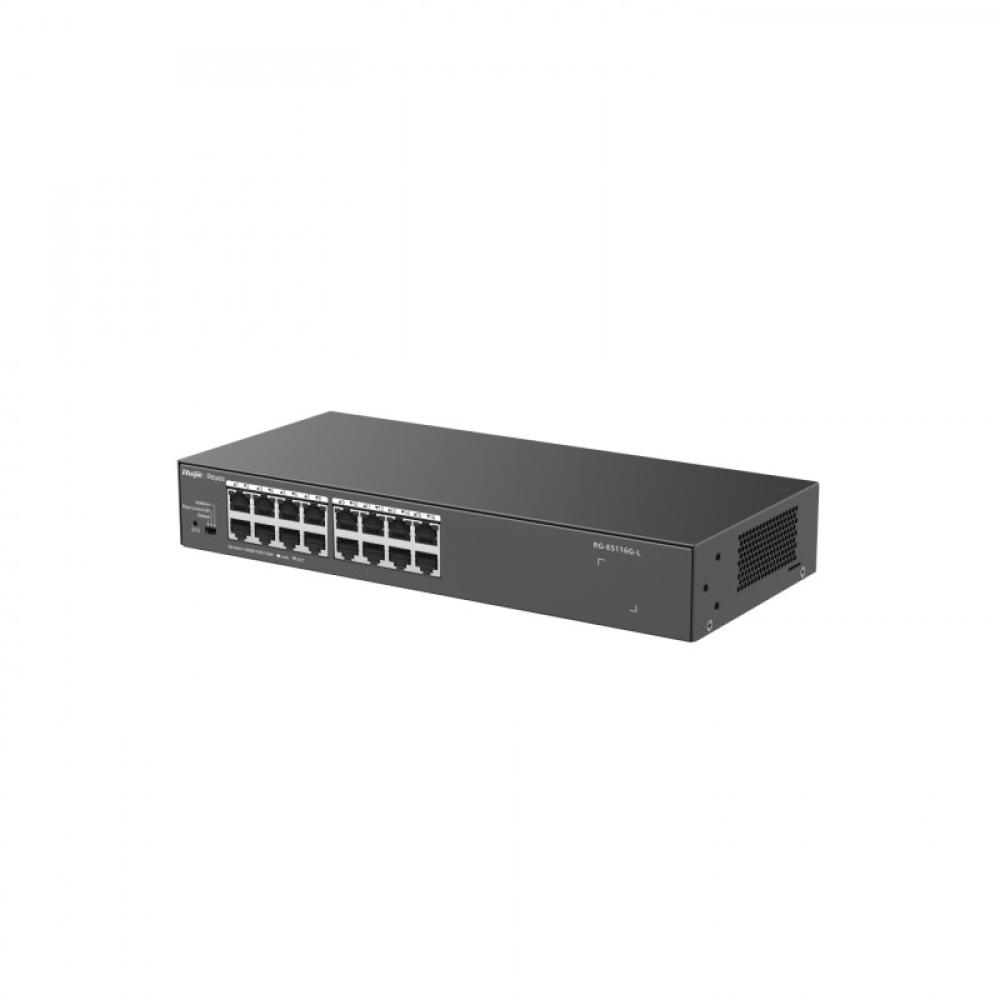 Ruijie Networks - RG-ES116G-L switch No administrado L2 Gigabit Ethernet (10/100/1000) Negro