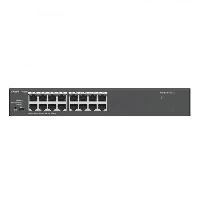 Ruijie Networks - RG-ES116G-L switch No administrado L2 Gigabit Ethernet (10/100/1000) Negro