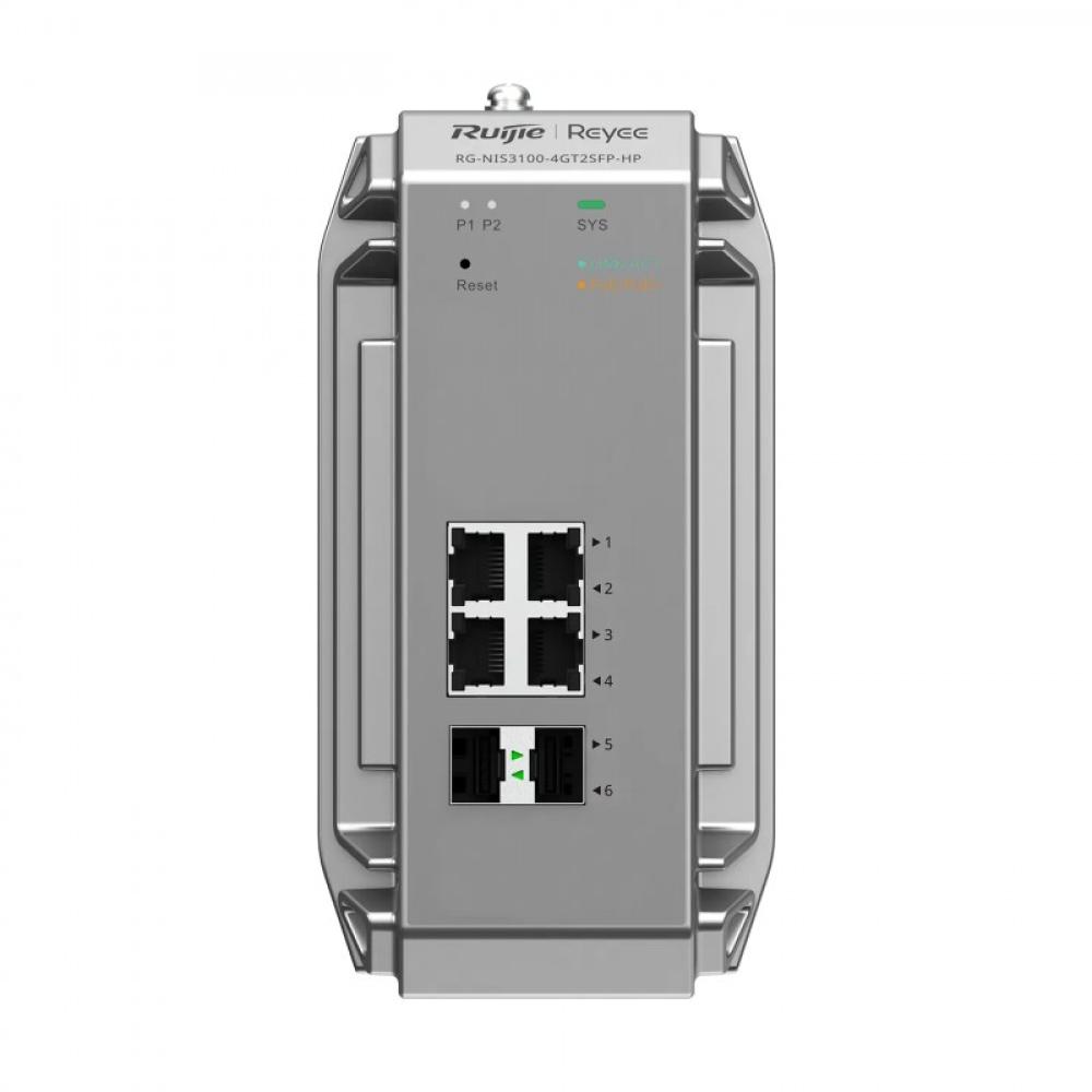 Ruijie Networks - RG-NIS3100-4GT2SFP-HP switch Gestionado L2 Gigabit Ethernet (10/100/1000) Energía sobre Ethernet (PoE) Gris