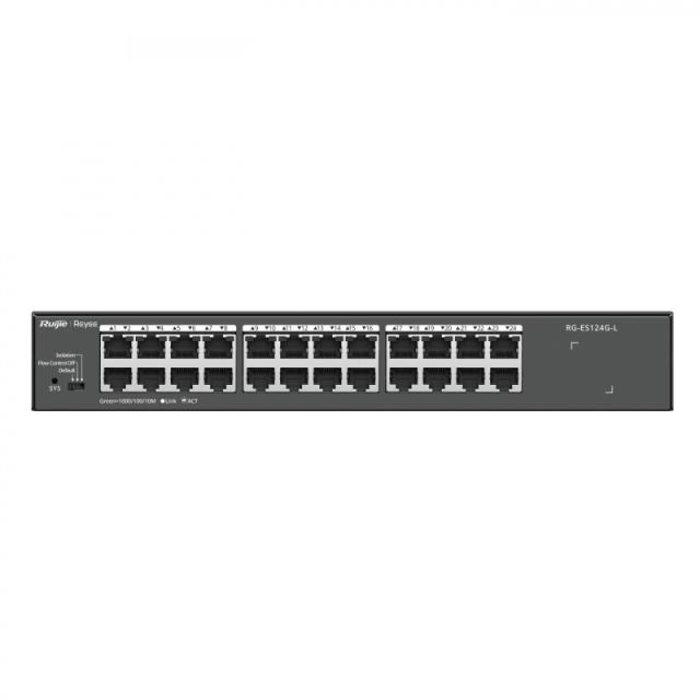 Ruijie Networks - RG-ES124G-L switch No administrado L2 Gigabit Ethernet (10/100/1000) Negro