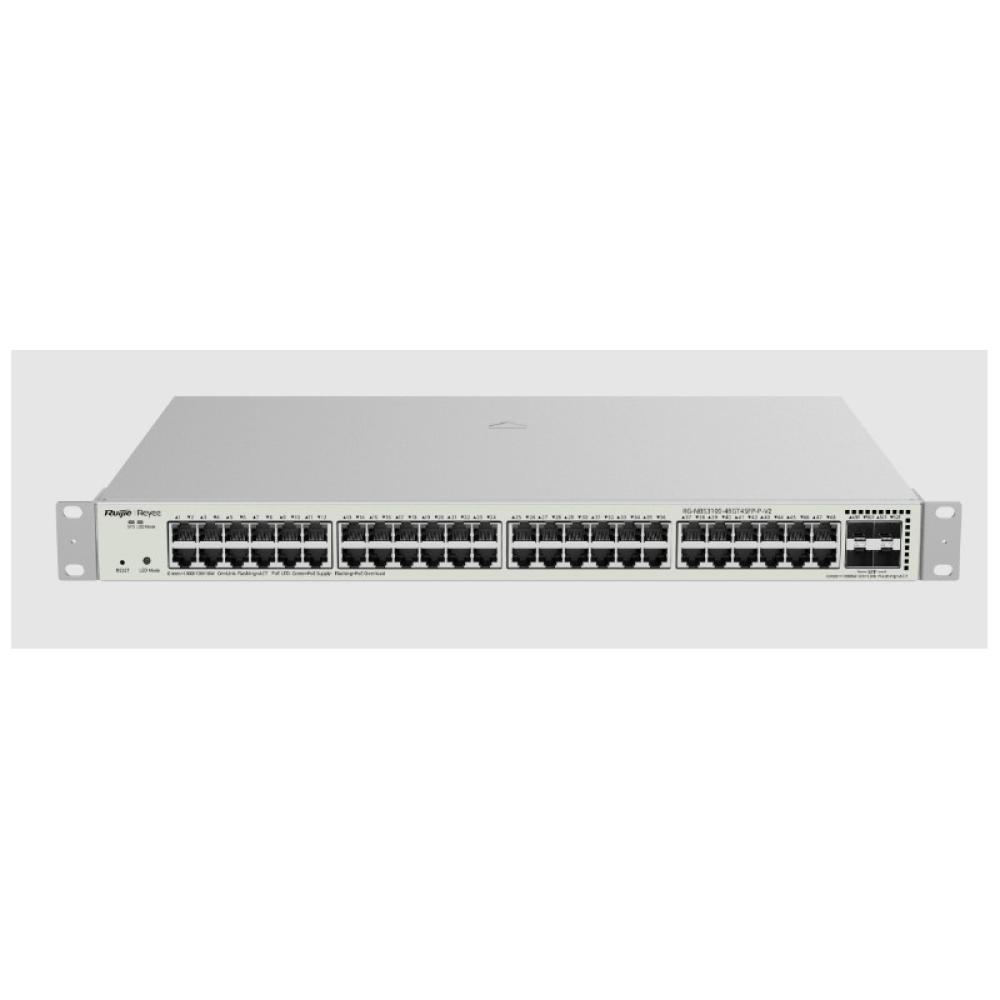Ruijie Networks - RG-NBS3100-48GT4SFP-P-V2 switch Gestionado L2 Gigabit Ethernet (10/100/1000) Energía sobre Ethernet (PoE) Blan