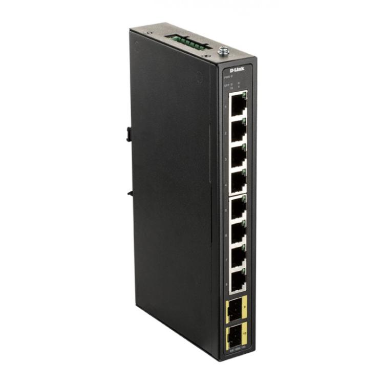 D-Link - DIS-100G-10S switch No administrado Gigabit Ethernet (10/100/1000) DIN rail Negro