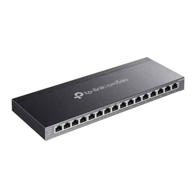 TP-Link - Omada SG2016P switch Gestionado L2/L2+ Gigabit Ethernet (10/100/1000) Energía sobre Ethernet (PoE) Negro