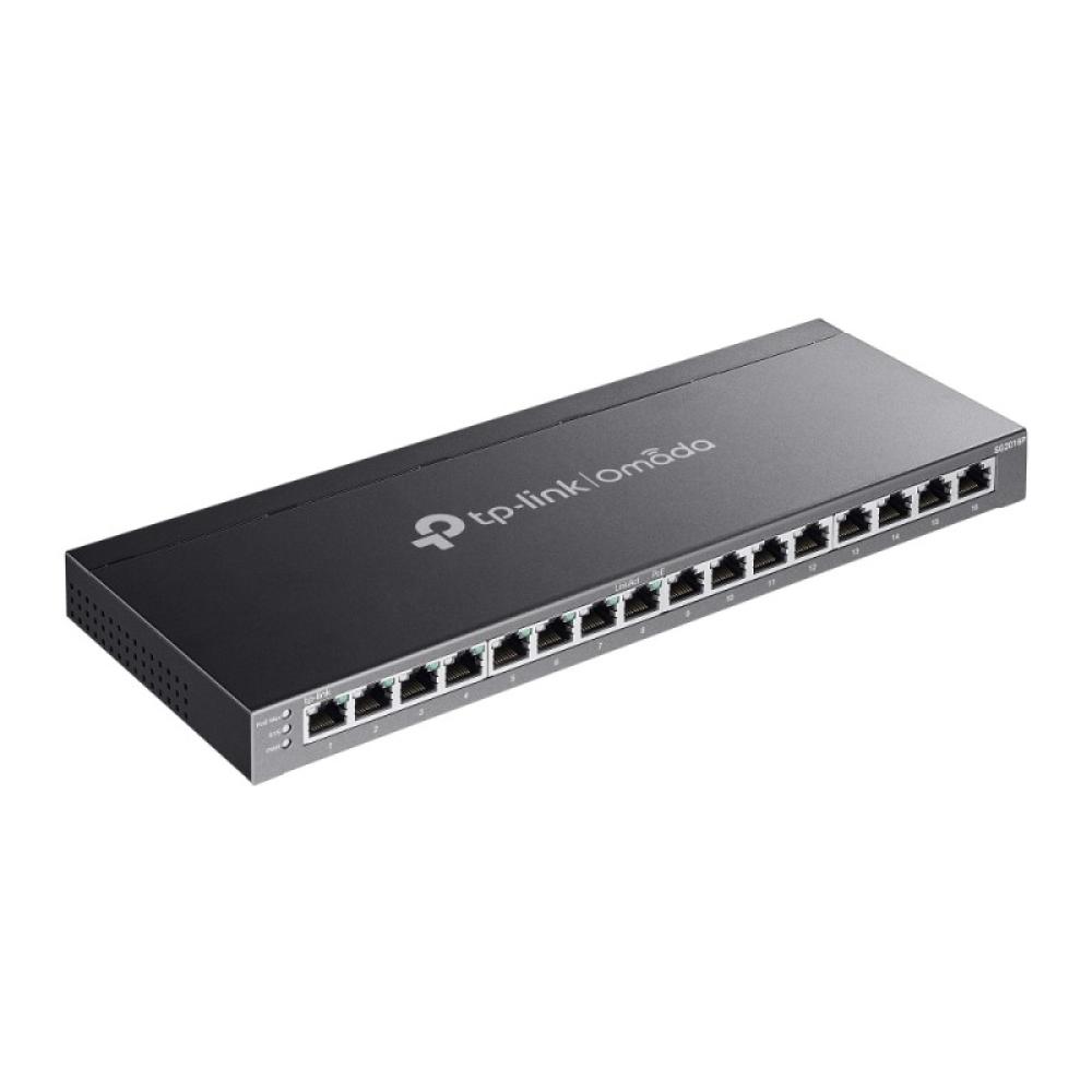 TP-Link - Omada SG2016P switch Gestionado L2/L2+ Gigabit Ethernet (10/100/1000) Energía sobre Ethernet (PoE) Negro