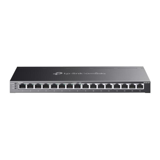 TP-Link - Omada SG2016P switch Gestionado L2/L2+ Gigabit Ethernet (10/100/1000) Energía sobre Ethernet (PoE) Negro