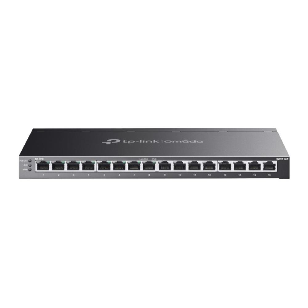 TP-Link - Omada SG2016P switch Gestionado L2/L2+ Gigabit Ethernet (10/100/1000) Energía sobre Ethernet (PoE) Negro