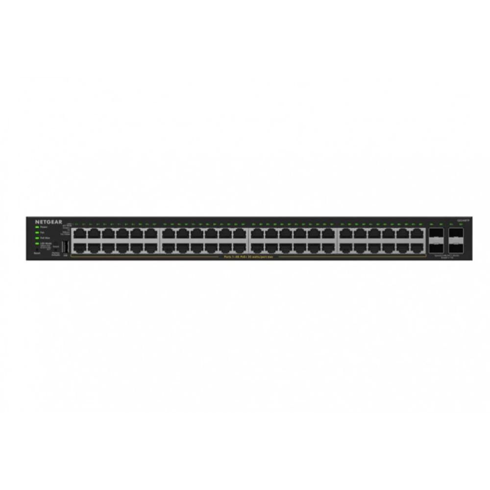 NETGEAR - GS348TPv2 Gestionado L2/L3 Gigabit Ethernet (10/100/1000) Energía sobre Ethernet (PoE) 1U Negro