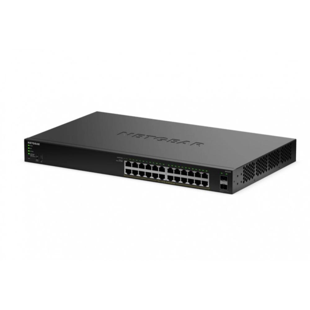 NETGEAR - GS324TPv2 Gestionado L2/L3 Gigabit Ethernet (10/100/1000) Energía sobre Ethernet (PoE) 1U Negro