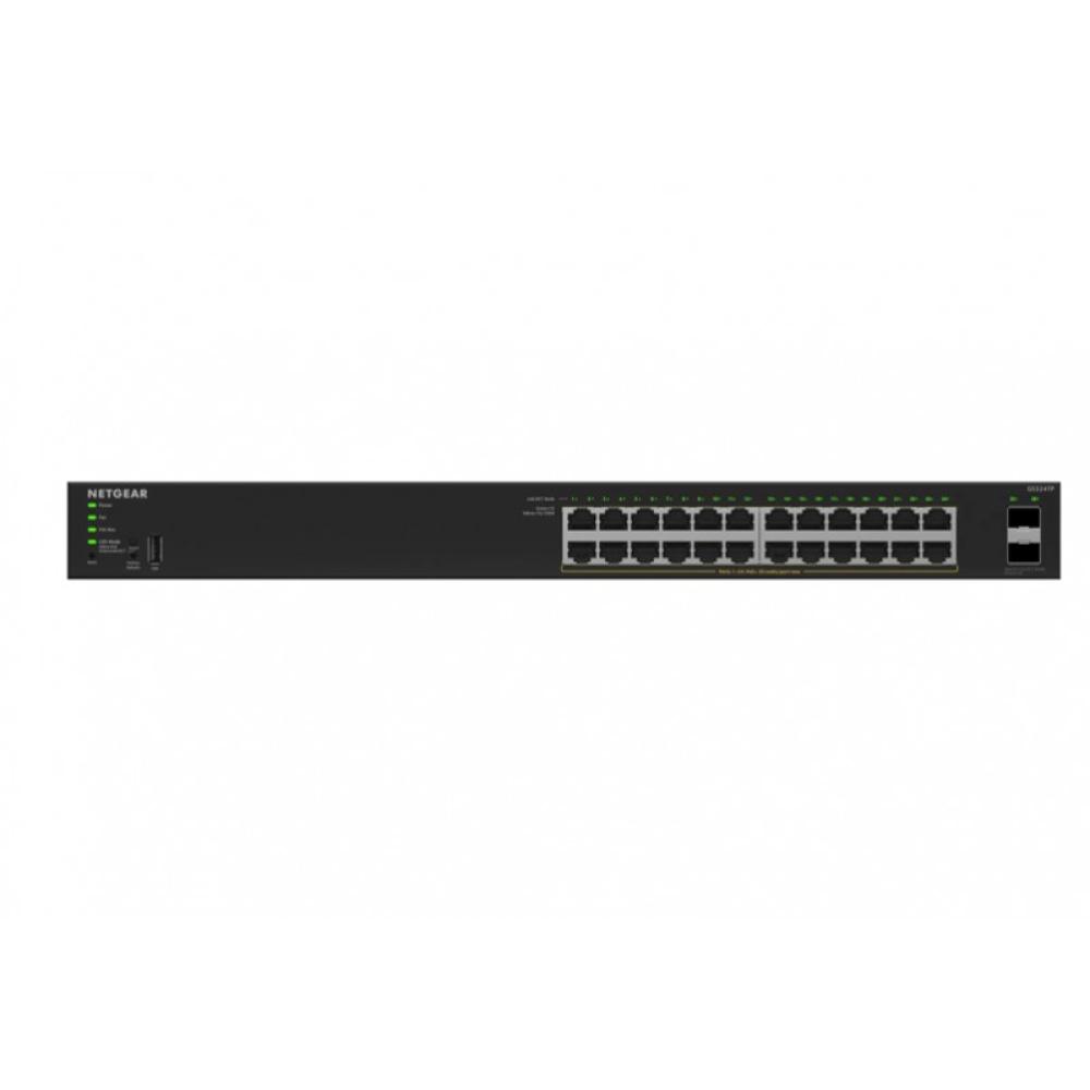 NETGEAR - GS324TPv2 Gestionado L2/L3 Gigabit Ethernet (10/100/1000) Energía sobre Ethernet (PoE) 1U Negro