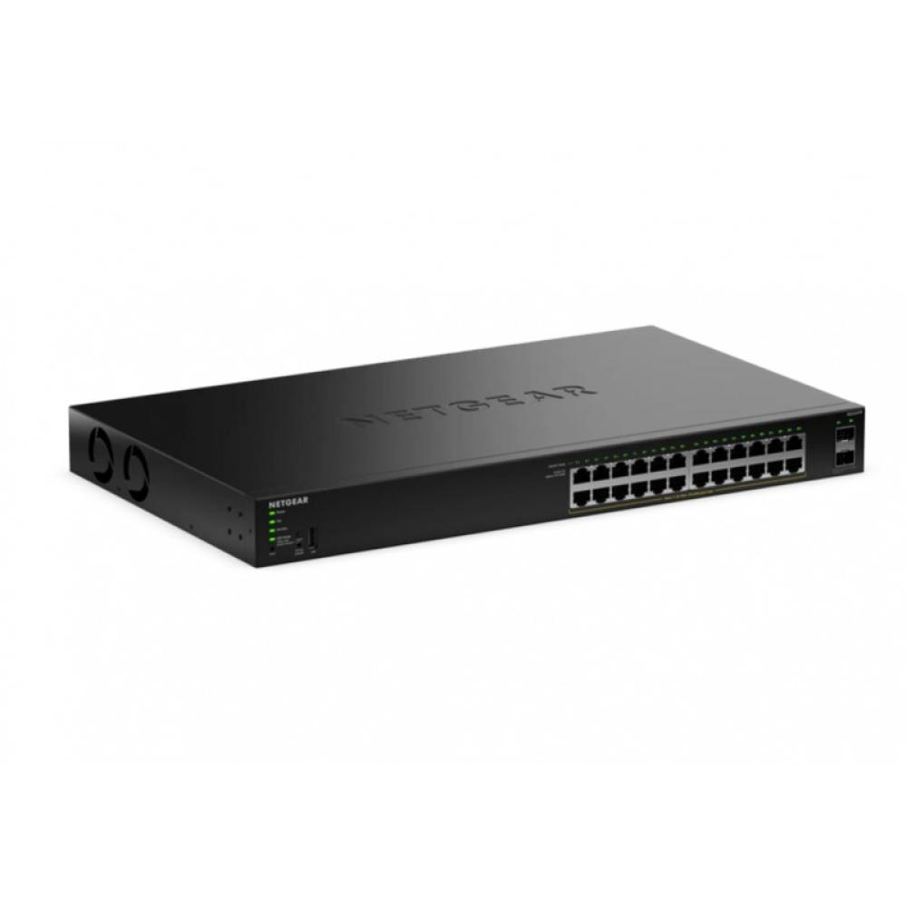 NETGEAR - GS324TPv2 Gestionado L2/L3 Gigabit Ethernet (10/100/1000) Energía sobre Ethernet (PoE) 1U Negro