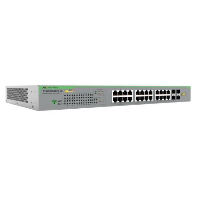 Allied Telesis - AT-GS950/28PSV2-50 switch No administrado Gigabit Ethernet (10/100/1000) Energía sobre Ethernet (PoE) Gris