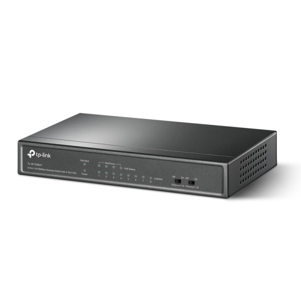 TP-Link - TL-SF1008LP switch No administrado Fast Ethernet (10/100) Energía sobre Ethernet (PoE) Negro