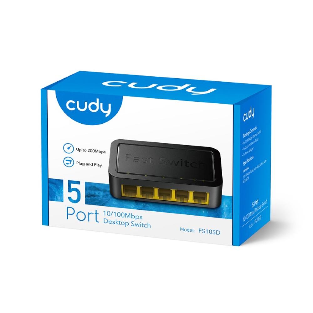 Cudy - FS105D switch Fast Ethernet (10/100) Negro
