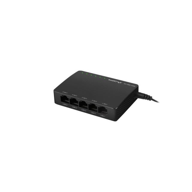 Lanberg - DSP2-1005-12V switch No administrado Gigabit Ethernet (10/100/1000) Negro