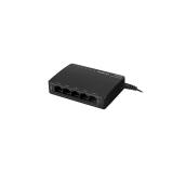 Lanberg - DSP3-1005-60W switch No administrado Gigabit Ethernet (10/100/1000) Energía sobre Ethernet (PoE) Negro
