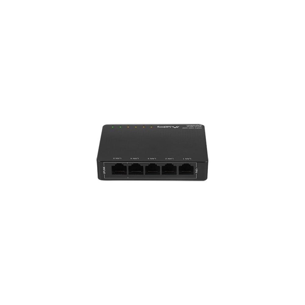 Lanberg - DSP3-1005-60W switch No administrado Gigabit Ethernet (10/100/1000) Energía sobre Ethernet (PoE) Negro