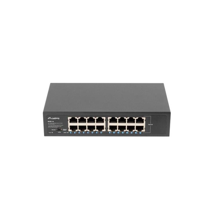 Lanberg - RSGE-16 switch No administrado Gigabit Ethernet (10/100/1000) 1U Negro