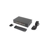 Lanberg - RSGE-16 switch No administrado Gigabit Ethernet (10/100/1000) 1U Negro