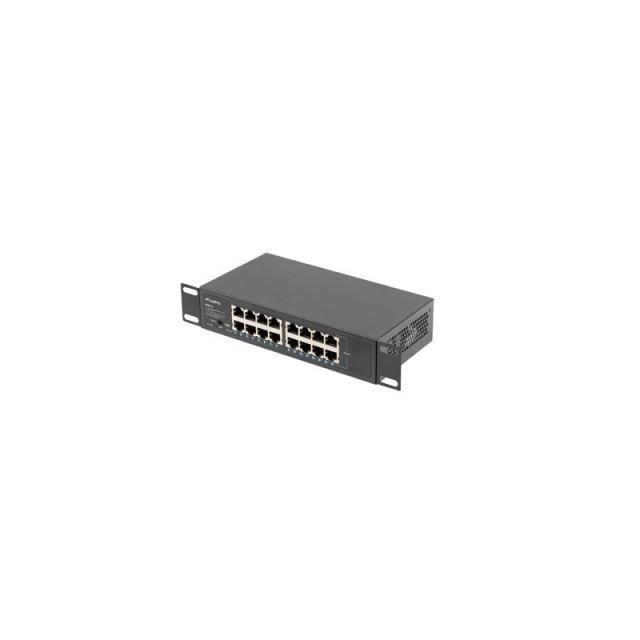 Lanberg - RSGE-16 switch No administrado Gigabit Ethernet (10/100/1000) 1U Negro