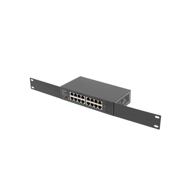 Lanberg - RSGE-16 switch No administrado Gigabit Ethernet (10/100/1000) 1U Negro