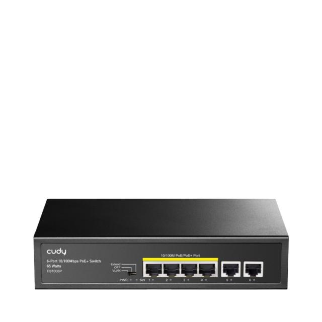 Cudy - FS1006P switch Fast Ethernet (10/100) Energía sobre Ethernet (PoE) Negro