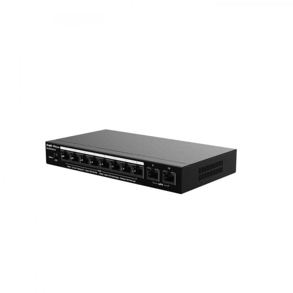 Ruijie Networks - RG-ES210GC-LP switch Gestionado L2 Gigabit Ethernet (10/100/1000) Energía sobre Ethernet (PoE) Negro