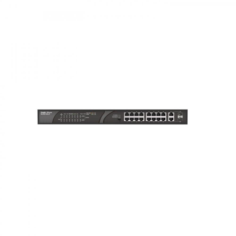 Ruijie Networks - RG-ES118S-LP switch No administrado Fast Ethernet (10/100) Energía sobre Ethernet (PoE) Negro