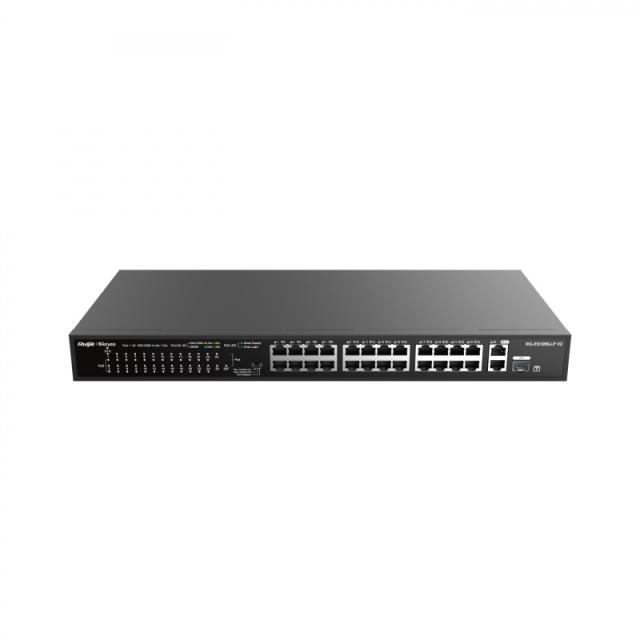 Ruijie Networks - RG-ES126S-LP V2 switch No administrado Fast Ethernet (10/100) Energía sobre Ethernet (PoE) Negro