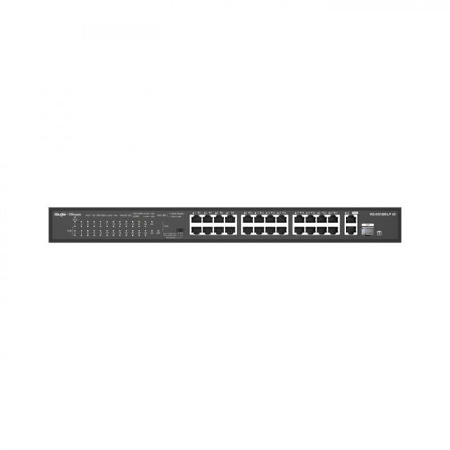 Ruijie Networks - RG-ES126S-LP V2 switch No administrado Fast Ethernet (10/100) Energía sobre Ethernet (PoE) Negro