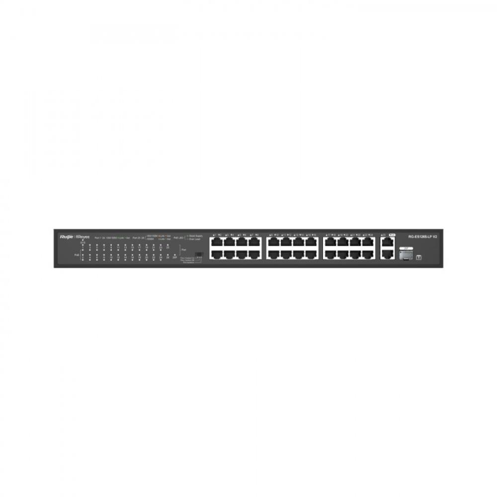 Ruijie Networks - RG-ES126S-LP V2 switch No administrado Fast Ethernet (10/100) Energía sobre Ethernet (PoE) Negro