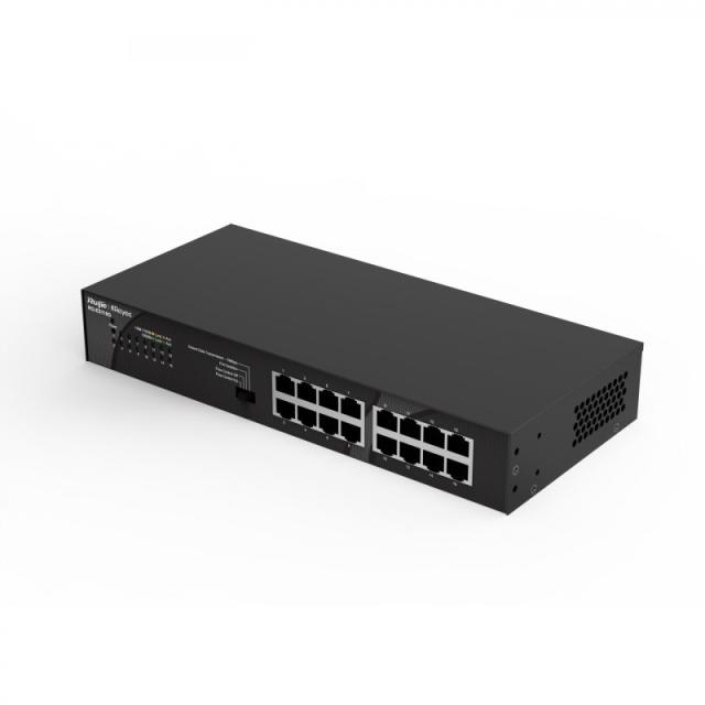 Ruijie Networks - RG-ES116G switch No administrado Gigabit Ethernet (10/100/1000) Negro