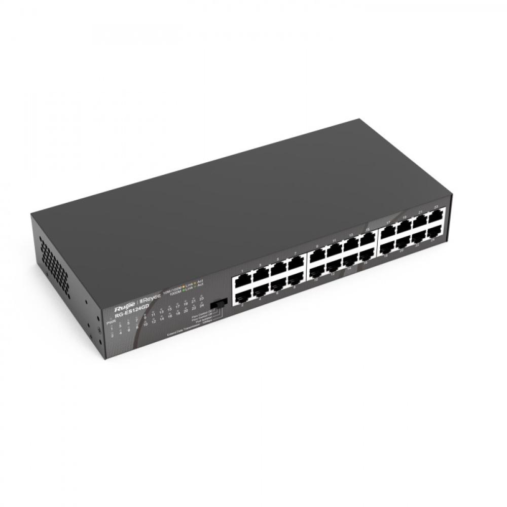 Ruijie Networks - RG-ES124GD switch No administrado Gigabit Ethernet (10/100/1000) Negro