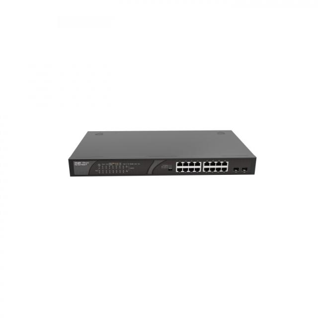 Ruijie Networks - RG-ES118GS-P switch No administrado Gigabit Ethernet (10/100/1000) Energía sobre Ethernet (PoE) Negro