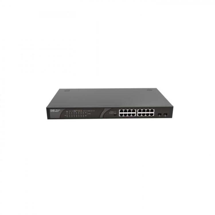 Ruijie Networks - RG-ES118GS-P switch No administrado Gigabit Ethernet (10/100/1000) Energía sobre Ethernet (PoE) Negro