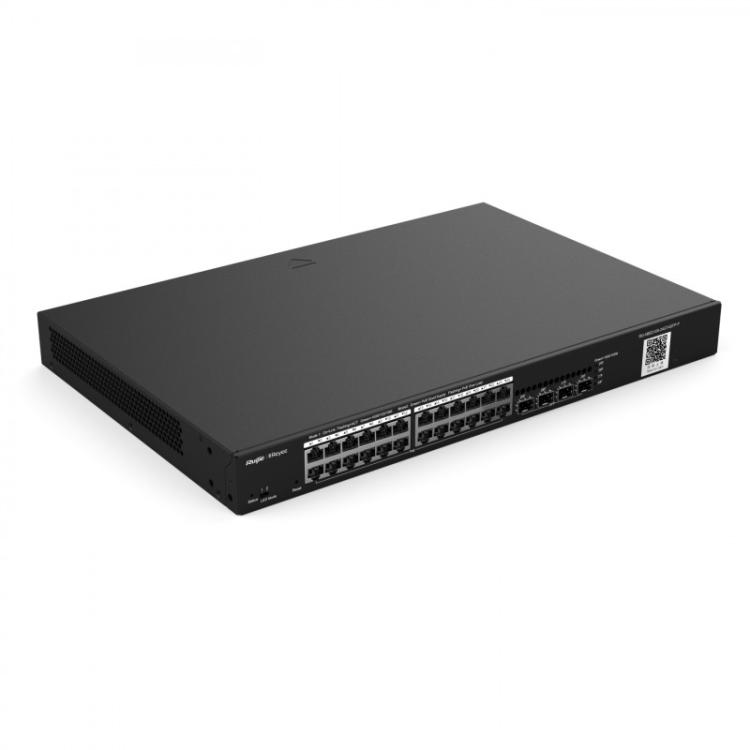 Ruijie Networks - RG-NBS3100-24GT4SFP-P switch Gestionado L2 Gigabit Ethernet (10/100/1000) Energía sobre Ethernet (PoE) Negro