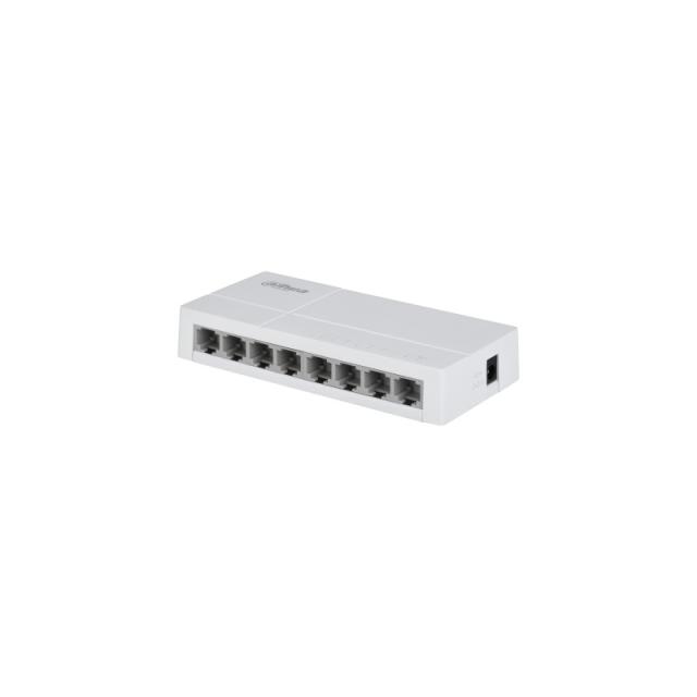 Dahua Technology - PoE DH-SF1008L switch No administrado Fast Ethernet (10/100) Energía sobre Ethernet (PoE) Escritorio Gris cla
