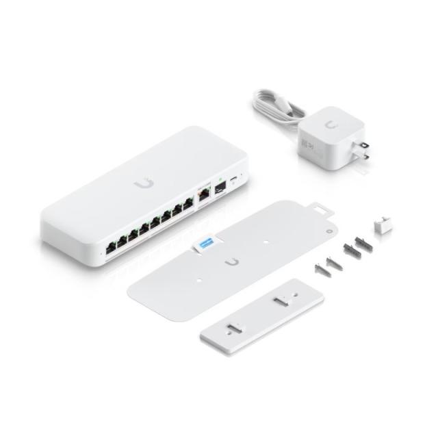 Ubiquiti - UniFi Flex 2.5G Gestionado L2 2.5G Ethernet (100/1000/2500) Montaje en pared/escritorio Blanco