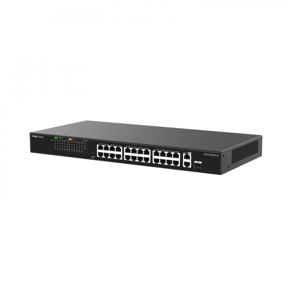 Ruijie Networks - RG-ES126FGS-LP switch No administrado L2 Fast Ethernet (10/100) Energía sobre Ethernet (PoE) Negro