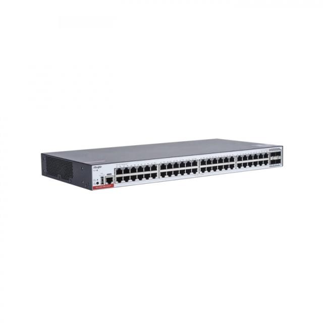 Ruijie Networks - RG-CS83-48GT4XS-P switch Gestionado L3 Gigabit Ethernet (10/100/1000) Energía sobre Ethernet (PoE) 1U Gris