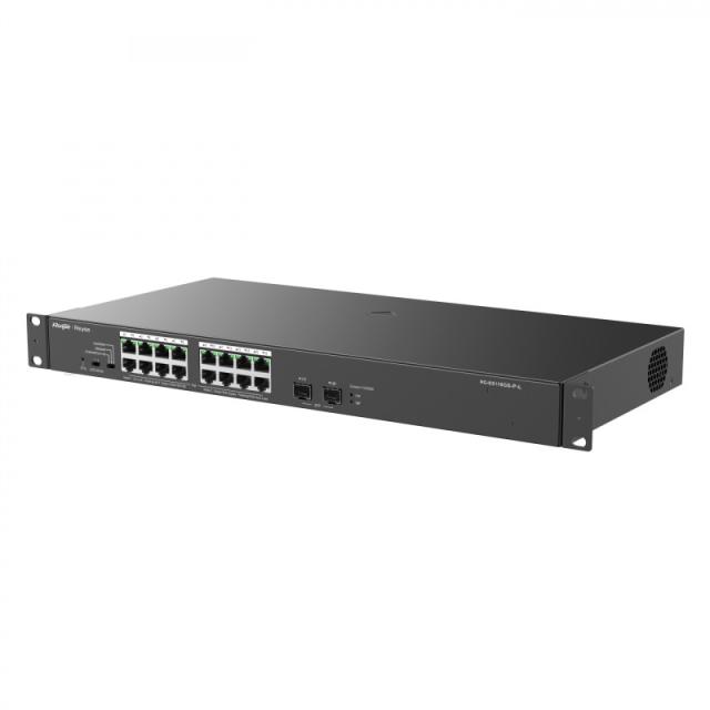 Ruijie Networks - RG-ES118GS-P-L switch No administrado L2 Gigabit Ethernet (10/100/1000) Energía sobre Ethernet (PoE) Negro