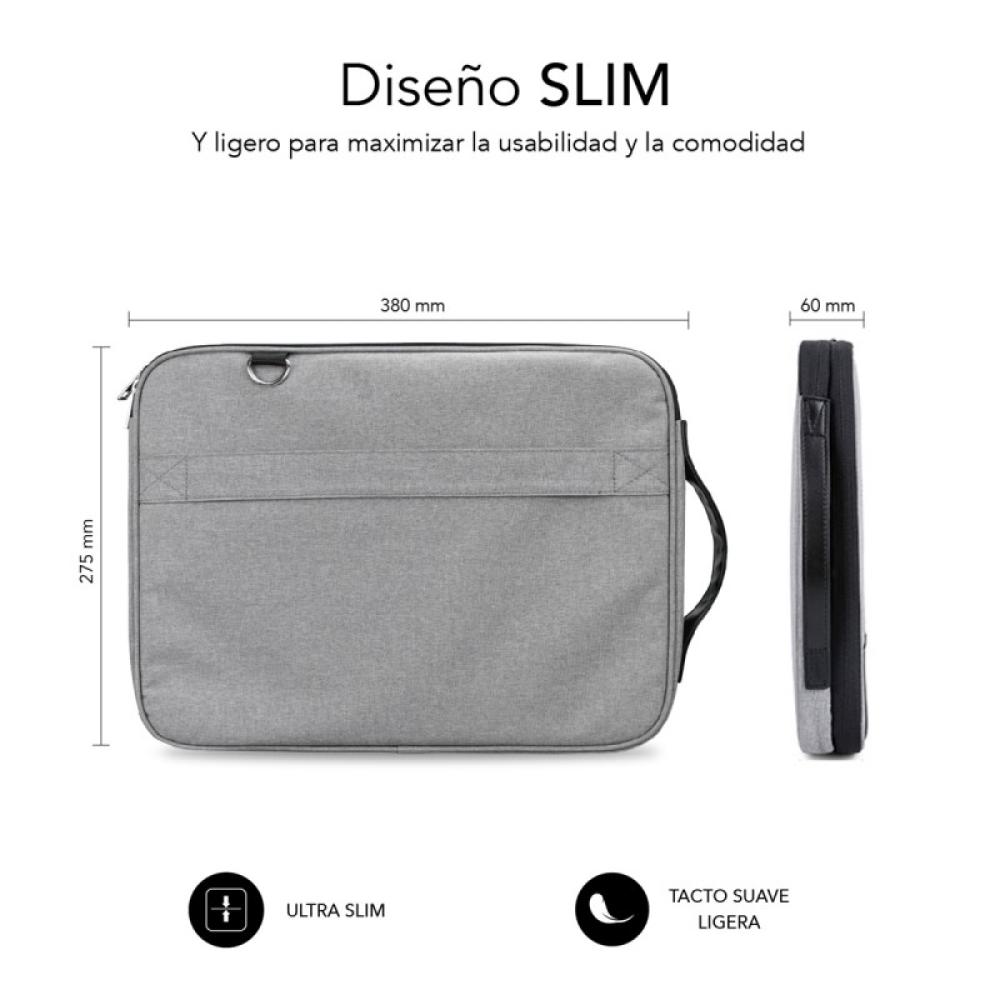 SUBBLIM - SUB-LS-2AS0001 maletines para portátil 35,6 cm (14") Funda Gris