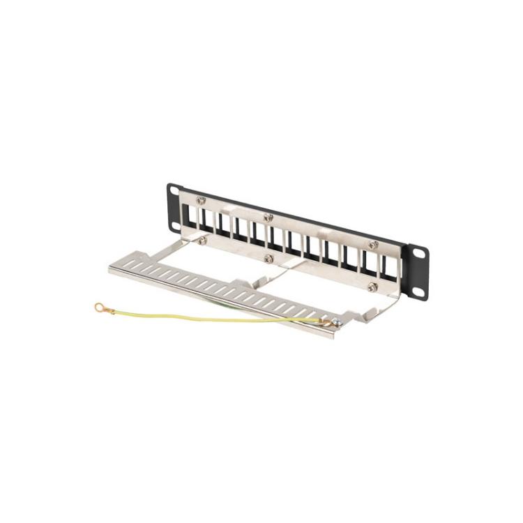Lanberg - patch panel blank 12 port 1U 10 ftp for keystone modules black v2